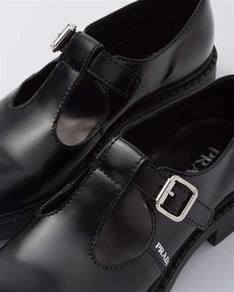 prada sport mary janes|Black Brushed.